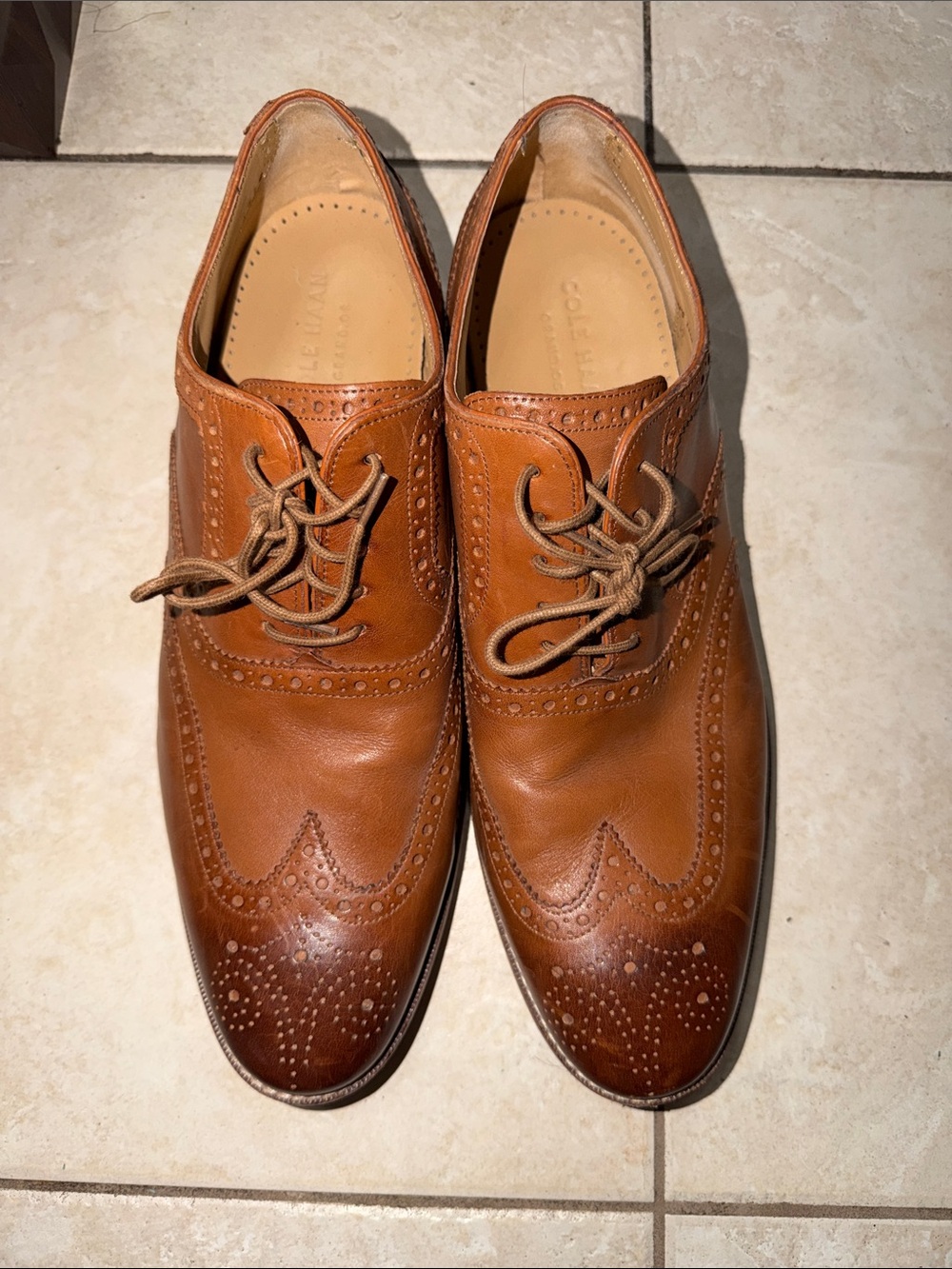 Mens Cole Haan Cambridge Wingtip Oxford shoes EUC